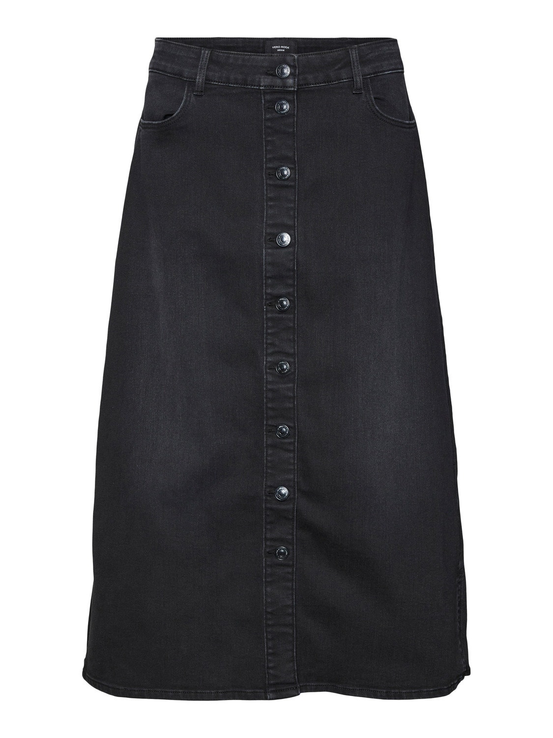 Vero Moda VMNELLY Lang nederdel -Black Denim - 10310664