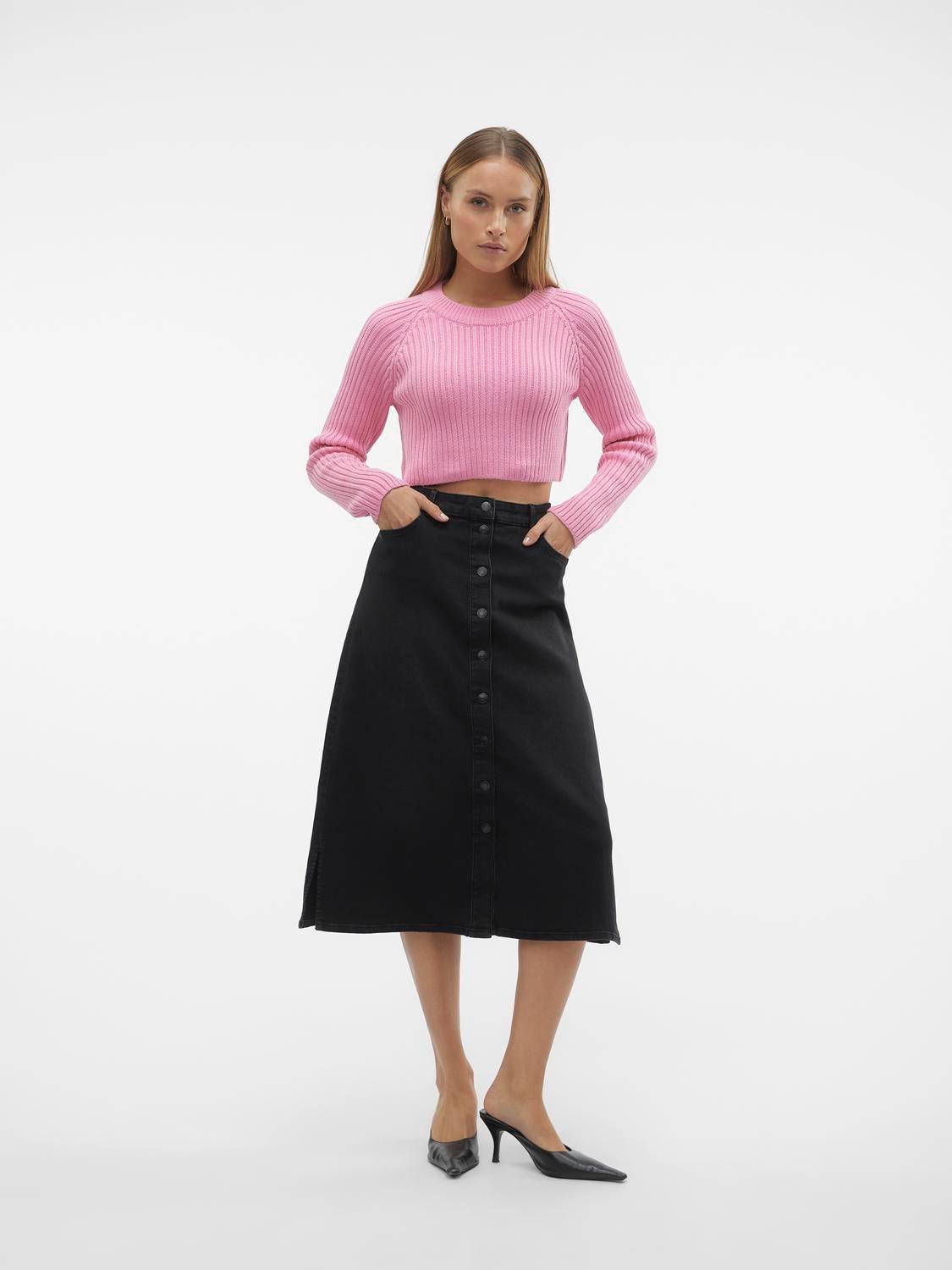 Buy High Star Women Black Solid A Line Mini Denim Skirt - Skirts for Women  16440974 | Myntra