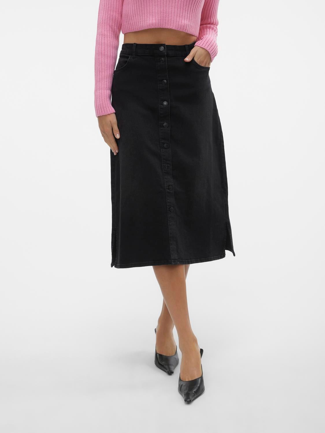 Vero moda outlet black denim skirt