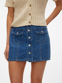 Vero Moda VMKYLA Mellemhøj talje Kort nederdel -Medium Blue Denim - 10310674
