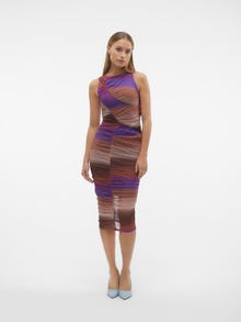 Vero Moda VMHANNAH Langes Kleid -Rustic Brown - 10310676