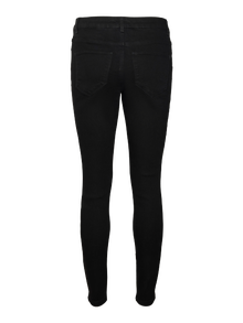 Vero Moda VMELLY Mid Rise Skinny Fit Jeans -Black - 10310691