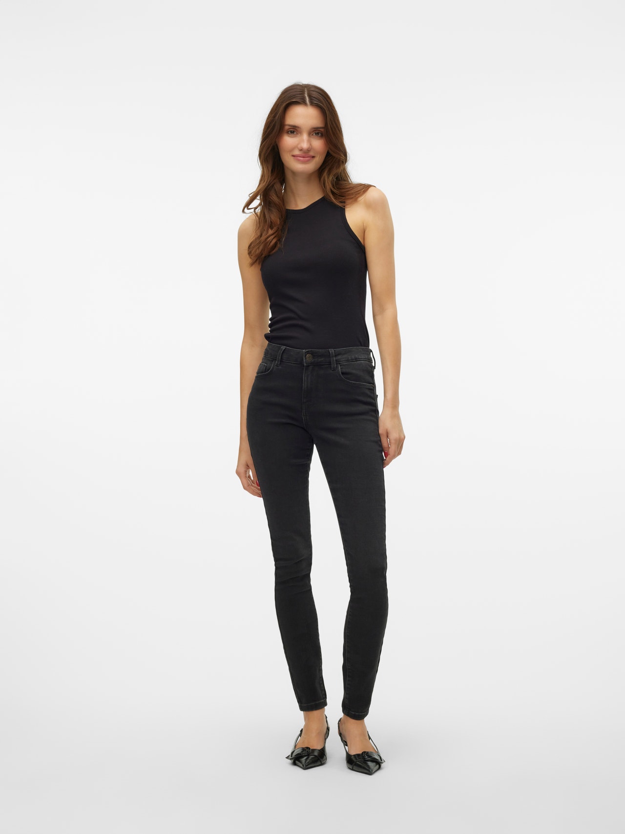 Vero Moda VMELLY Skinny Fit Jeans -Dark Grey Denim - 10310691