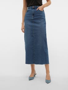 Vero Moda VMBERLA Korkea vyötärö Pitkä hame -Medium Blue Denim - 10310695