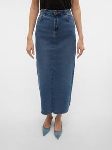 Vero Moda VMBERLA Korkea vyötärö Pitkä hame -Medium Blue Denim - 10310695