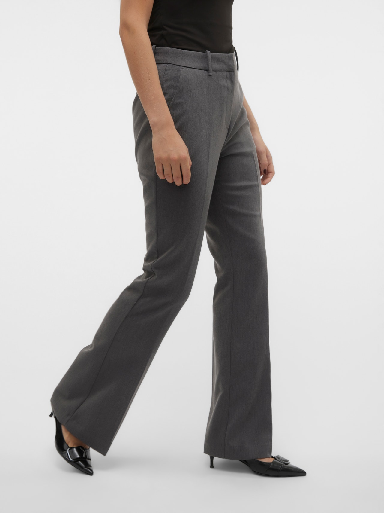 Vero Moda VMBEATE Pantaloni -Medium Grey Melange - 10310717