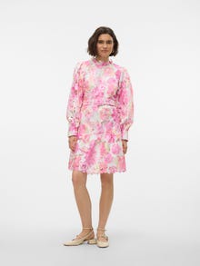 Vero Moda VMEDITH Kort klänning -Pink Cosmos - 10310820