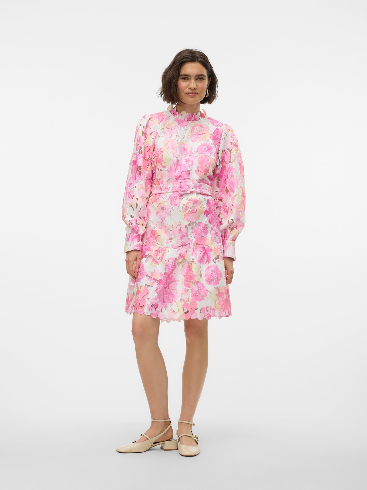 Vero Moda VMEDITH Kurzes Kleid -Pink Cosmos - 10310820