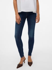Vero Moda VMFLASH Mid rise Skinny Fit Jeans -Dark Blue Denim - 10310822