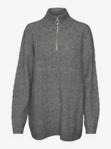 Vero Moda VMMILI Pullover -Medium Grey Melange - 10310837