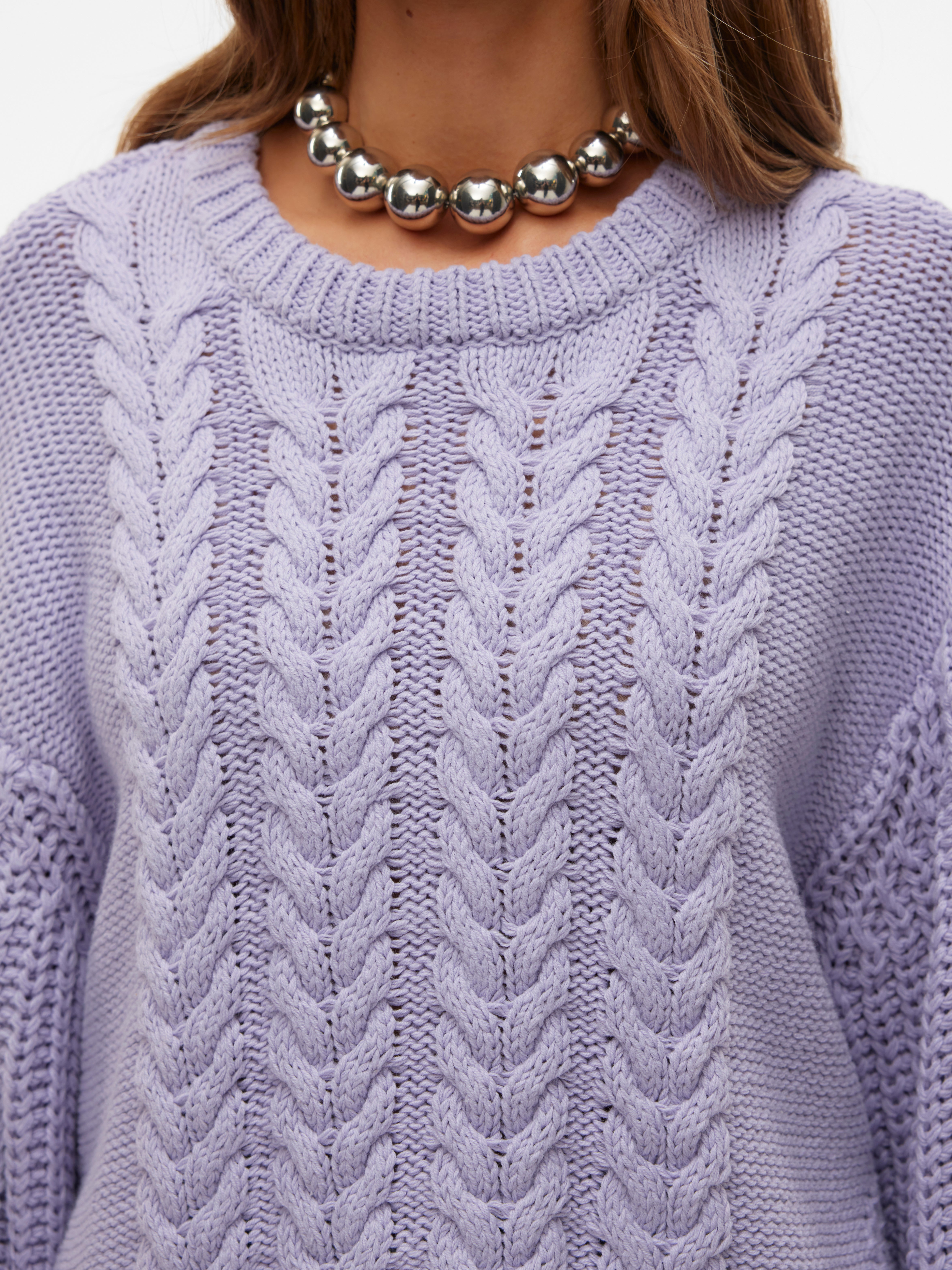 VMSVEACABLE Pullover | Helles Lila | Vero Moda®