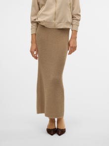 Vero Moda VMPUFF Midikjol -Silver Mink - 10310877