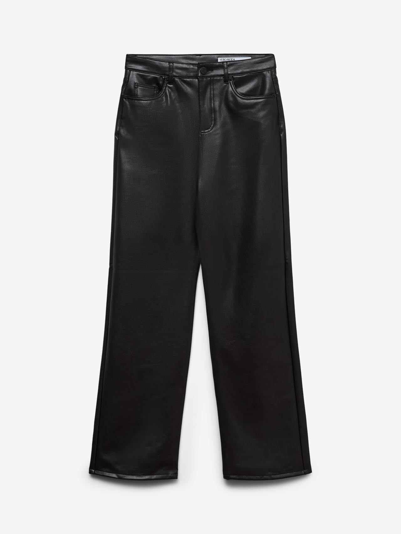 VERO MODA Vmtessa Hr Wide gekleurde vinyl broek Noos, zwart, 28W / 30L VERO MODA Vmtessa Hr Wide gekleurde vinyl broek Noos, zwart, 28W / 30L