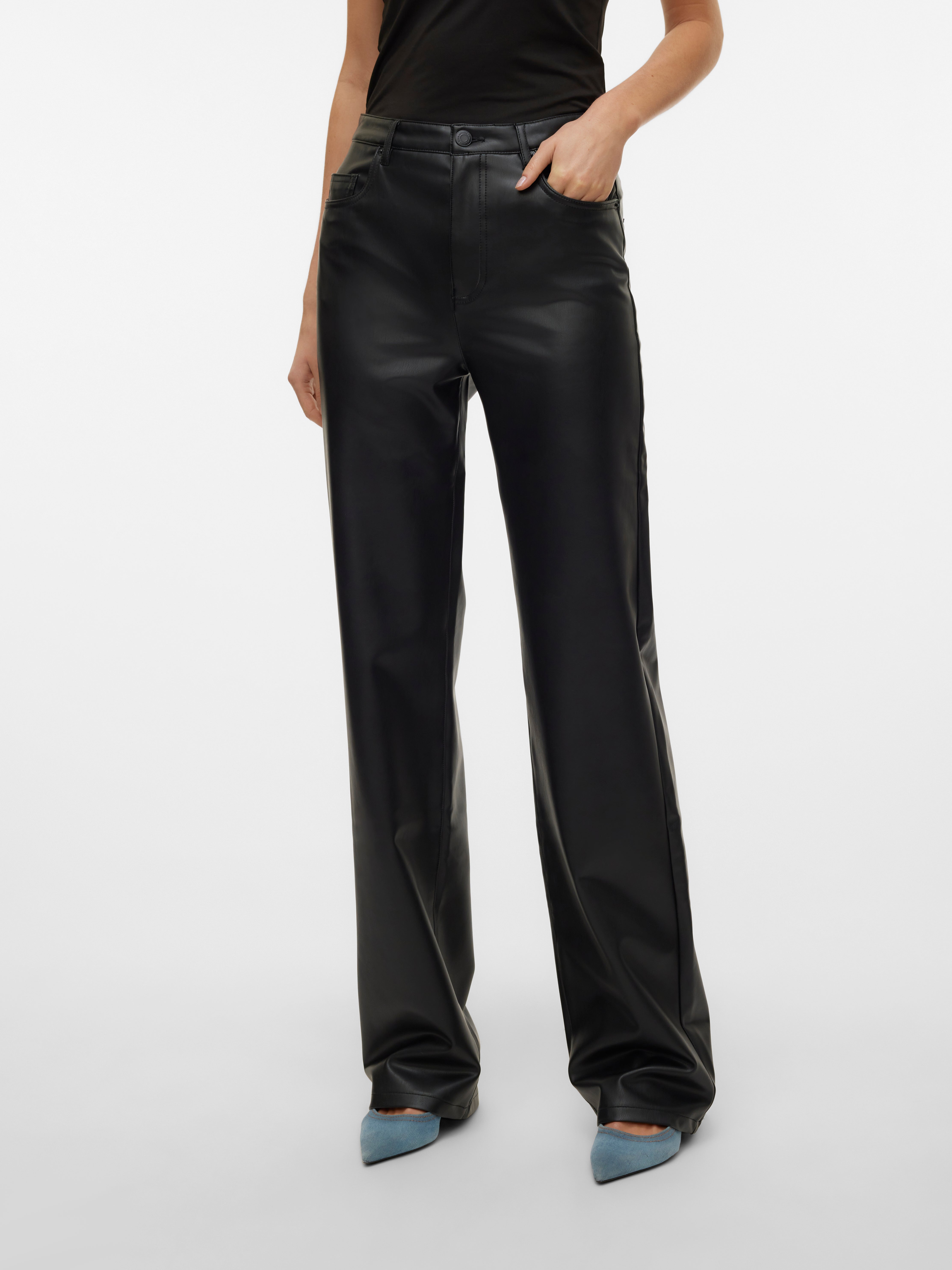 Vero moda faux sales leather trousers