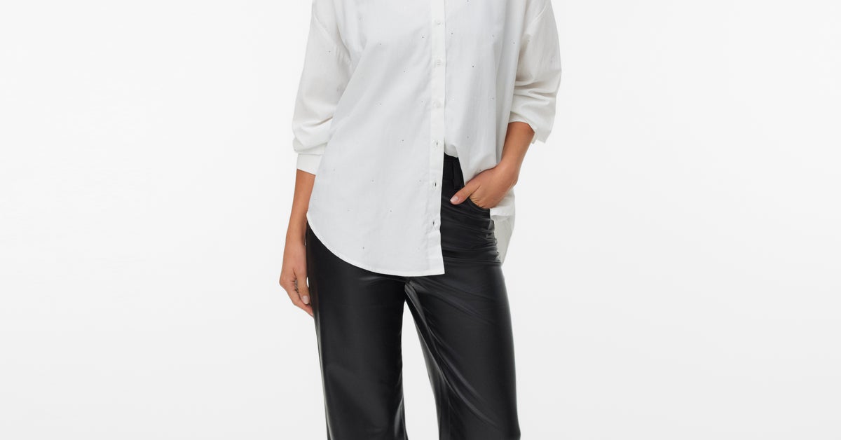 VERO MODA Damesbroek VMTessa HR Wide Leg Pants - Hoge Taille Wide Fit - Zwart Of Kleur