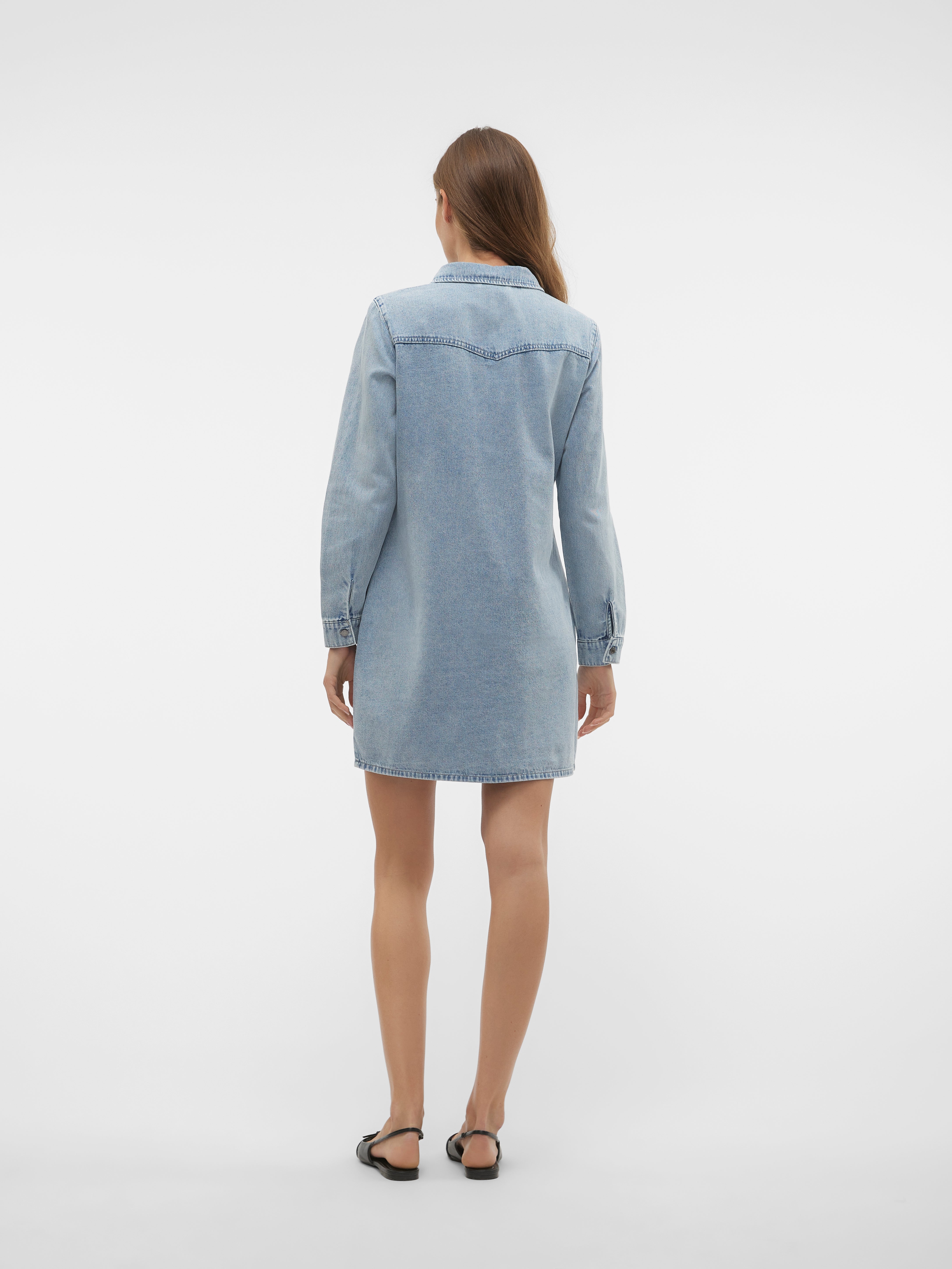 Vero moda clearance denim shirt dress