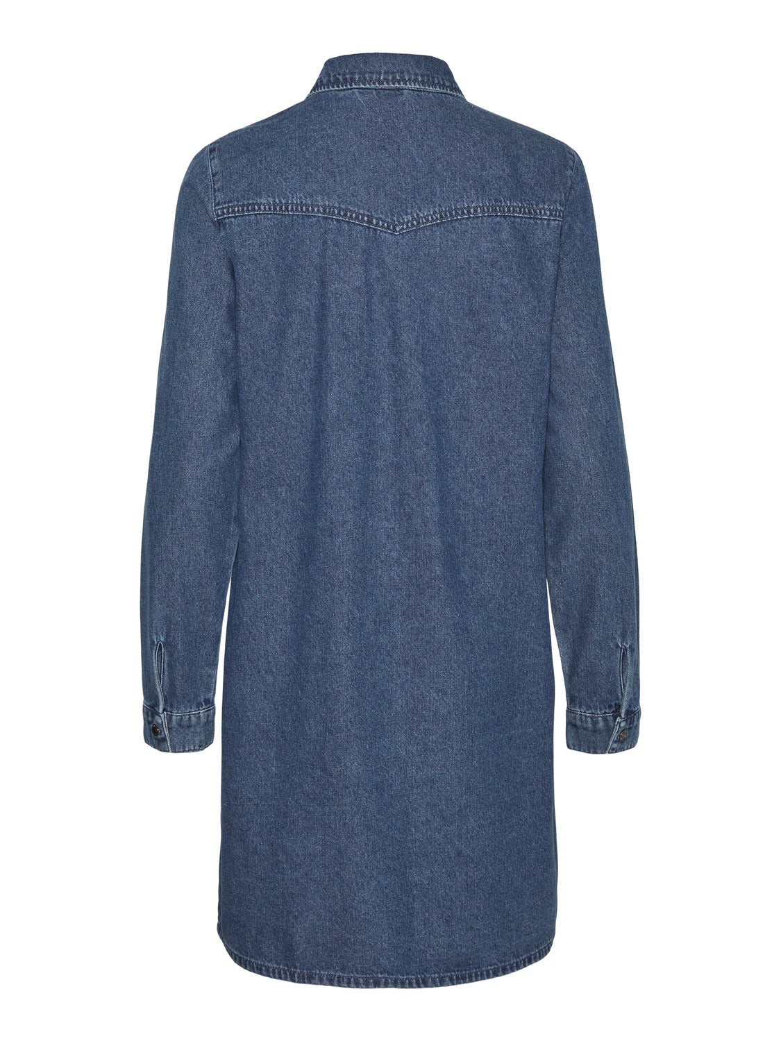 Vmjennie Ss Short Denim Dress Light Blue Denim