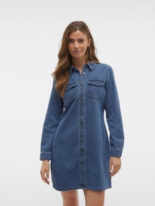 Vero Moda VMJENNIE Korte jurk -Medium Blue Denim - 10310968