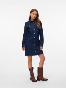 Vero Moda VMJENNIE Short dress -Dark Blue Denim - 10310968