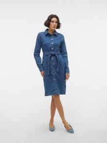 Vero Moda VMNELLY Sukienka midi -Medium Blue Denim - 10311007