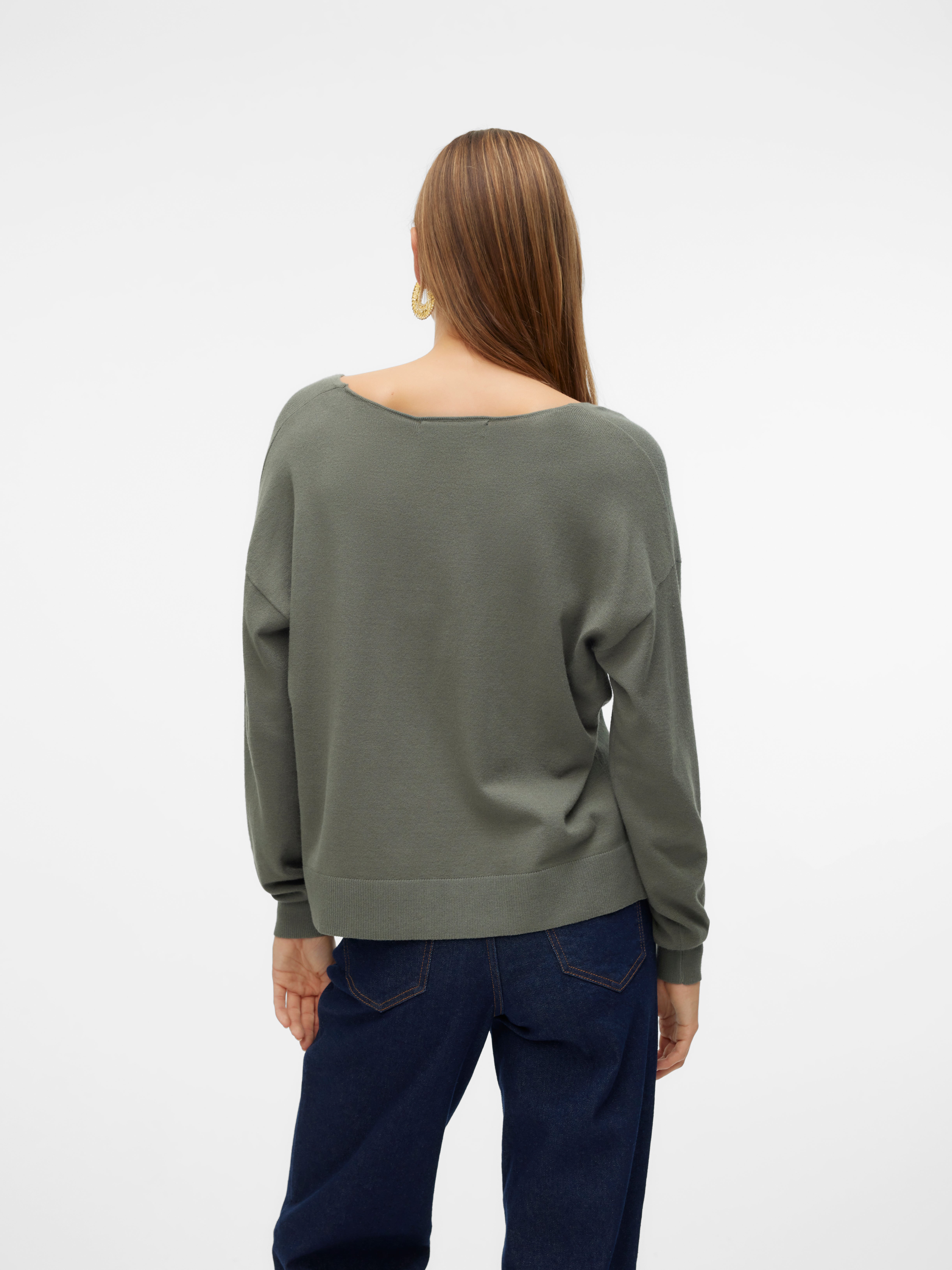 VERO MODA Maglione Donna Vmbreeze Ga Boo - Scollo A V, Lavorato A Maglia, Morbido E Caldo