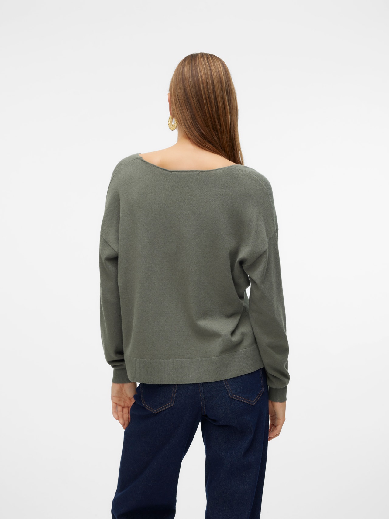 VERO MODA Maglione Donna Vmbreeze Ga Boo - Scollo A V, Lavorato A Maglia, Morbido E Caldo