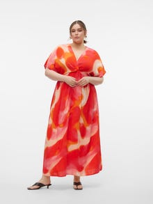 Vero Moda VMCJADE Lange jurk -Tangerine Tango - 10311174
