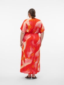 Vero Moda VMCJADE Langes Kleid -Tangerine Tango - 10311174