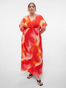 Vero Moda VMCJADE Lang kjole -Tangerine Tango - 10311174