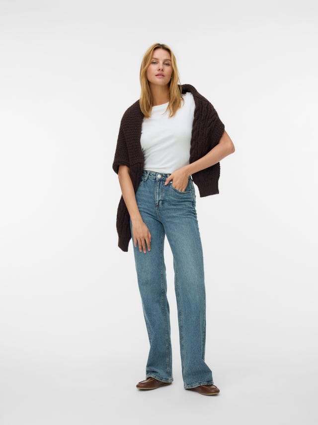 Vero Moda VMTESSA Tiro alto Corte wide Vaqueros - 10311179