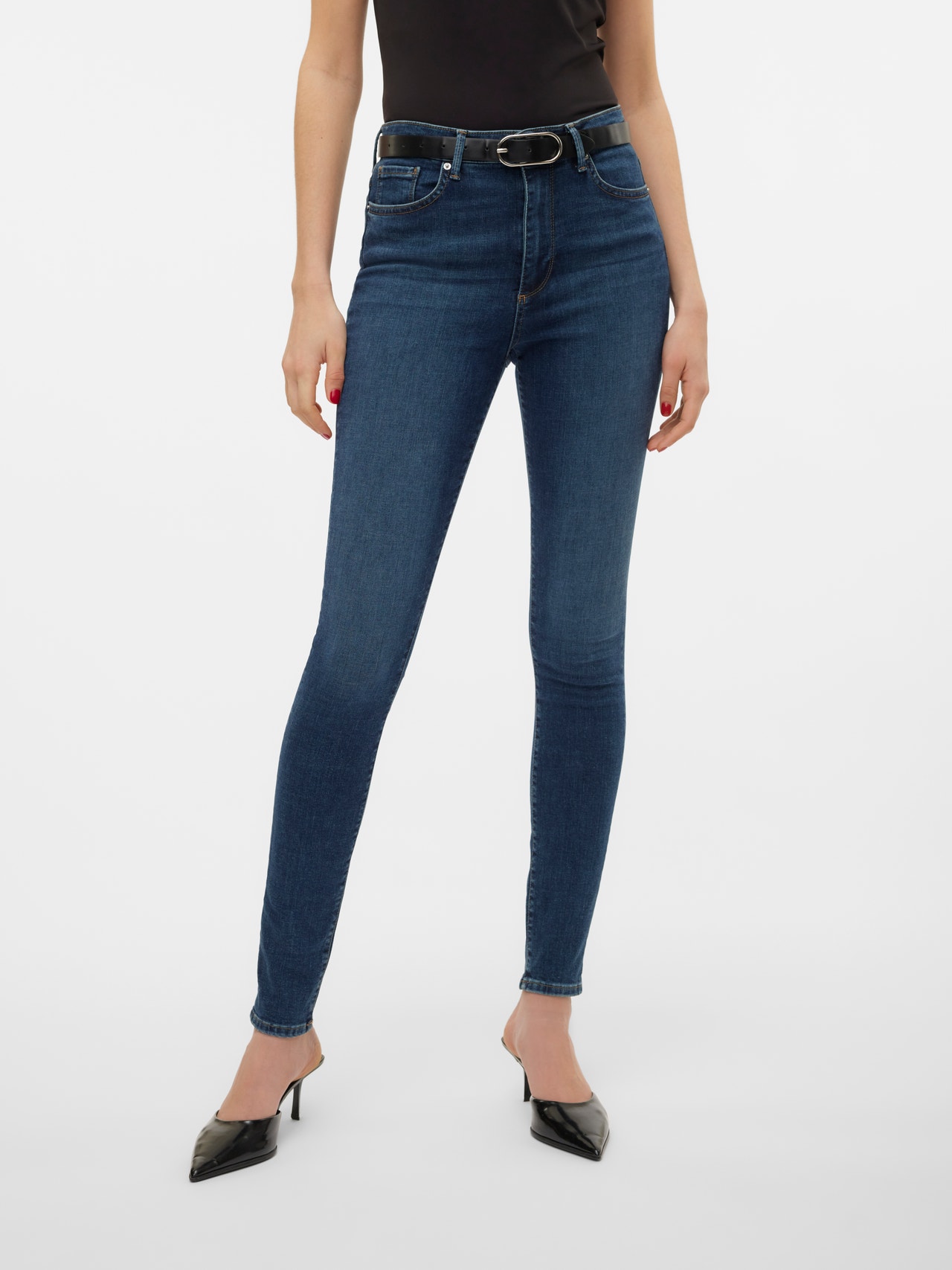 VMSOPHIA High rise Skinny Fit Jeans | Dark Blue | Vero Moda®