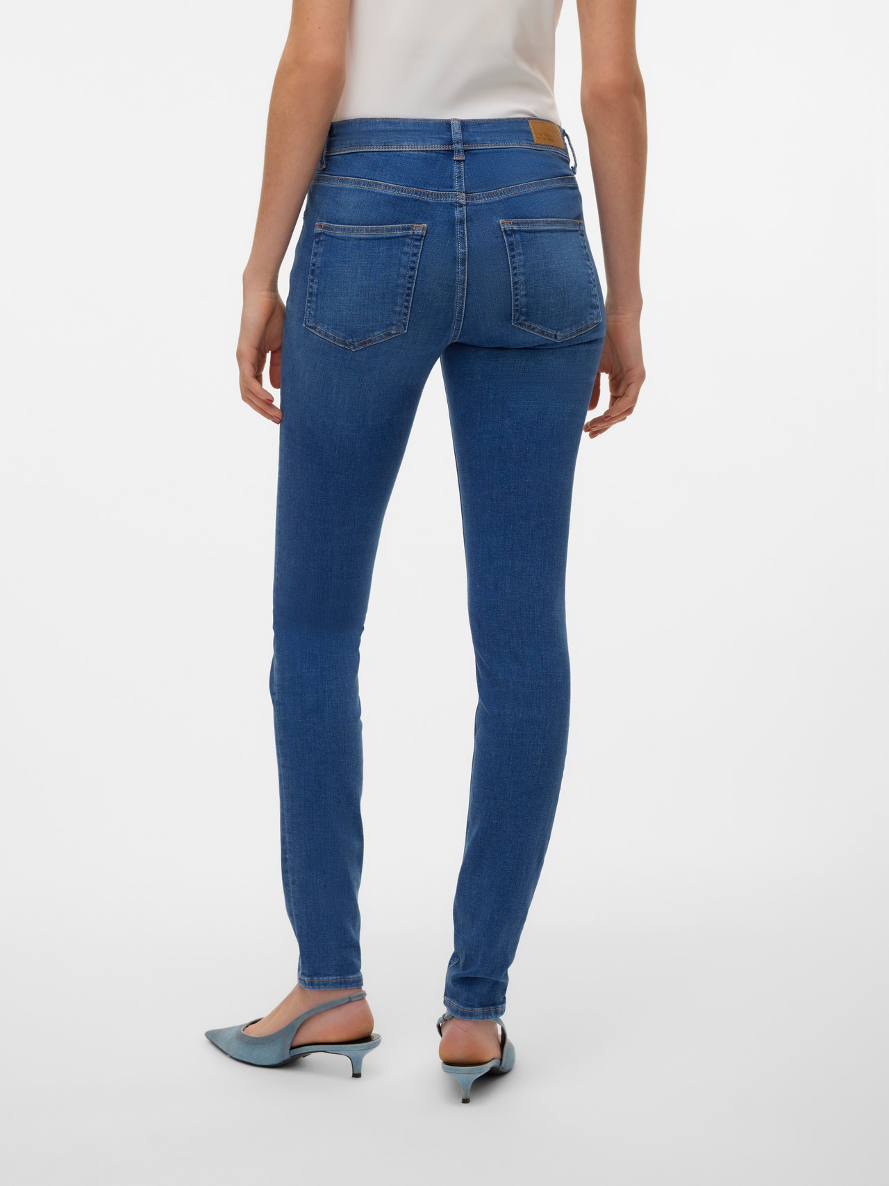 Vero Moda VMLUX Vita media Slim Fit Jeans -Medium Blue Denim - 10311184