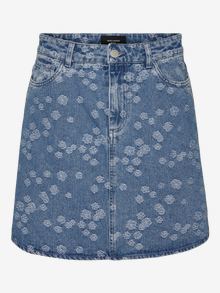 Vero Moda VMNELLE Middels høy midje Kort skjørt -Light Blue Denim - 10311264