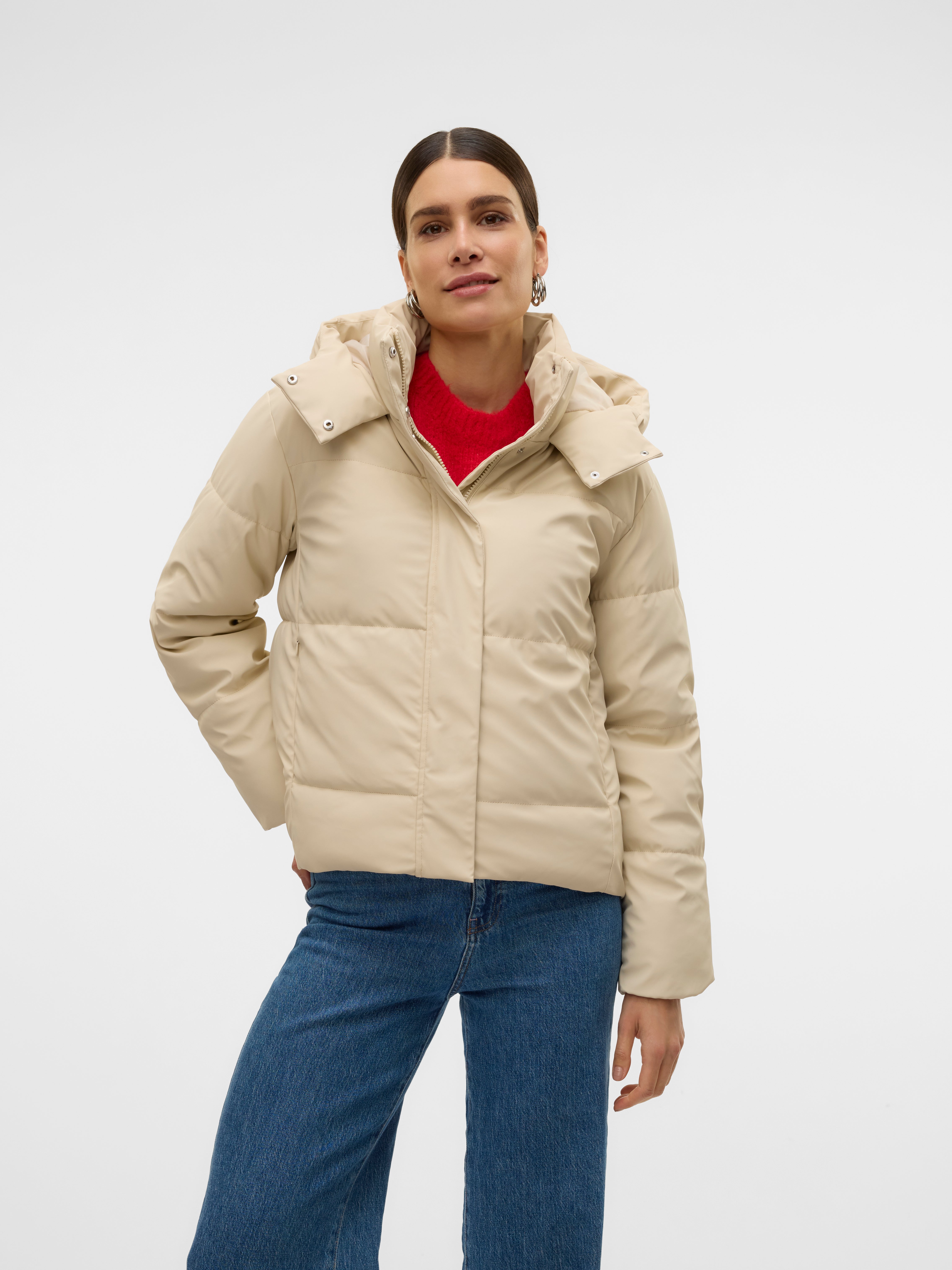 Puffer Jacket Woll Jacke Vero Moda Quilted Jacket Vero Moda Khaki