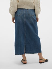 Vero Moda VMTESSA Wysoka talia Długa spódnica -Medium Blue Denim - 10311349