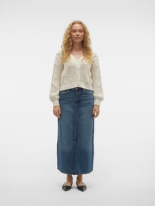Vero Moda VMTESSA Wysoka talia Długa spódnica -Medium Blue Denim - 10311349