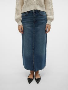 Vero Moda VMTESSA High waist Long Skirt -Medium Blue Denim - 10311349