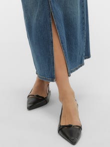 Vero Moda VMTESSA Wysoka talia Długa spódnica -Medium Blue Denim - 10311349