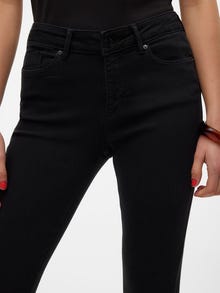 Vero Moda VMTANYA Middels høyt snitt Skinny Fit Jeans -Black Denim - 10311365