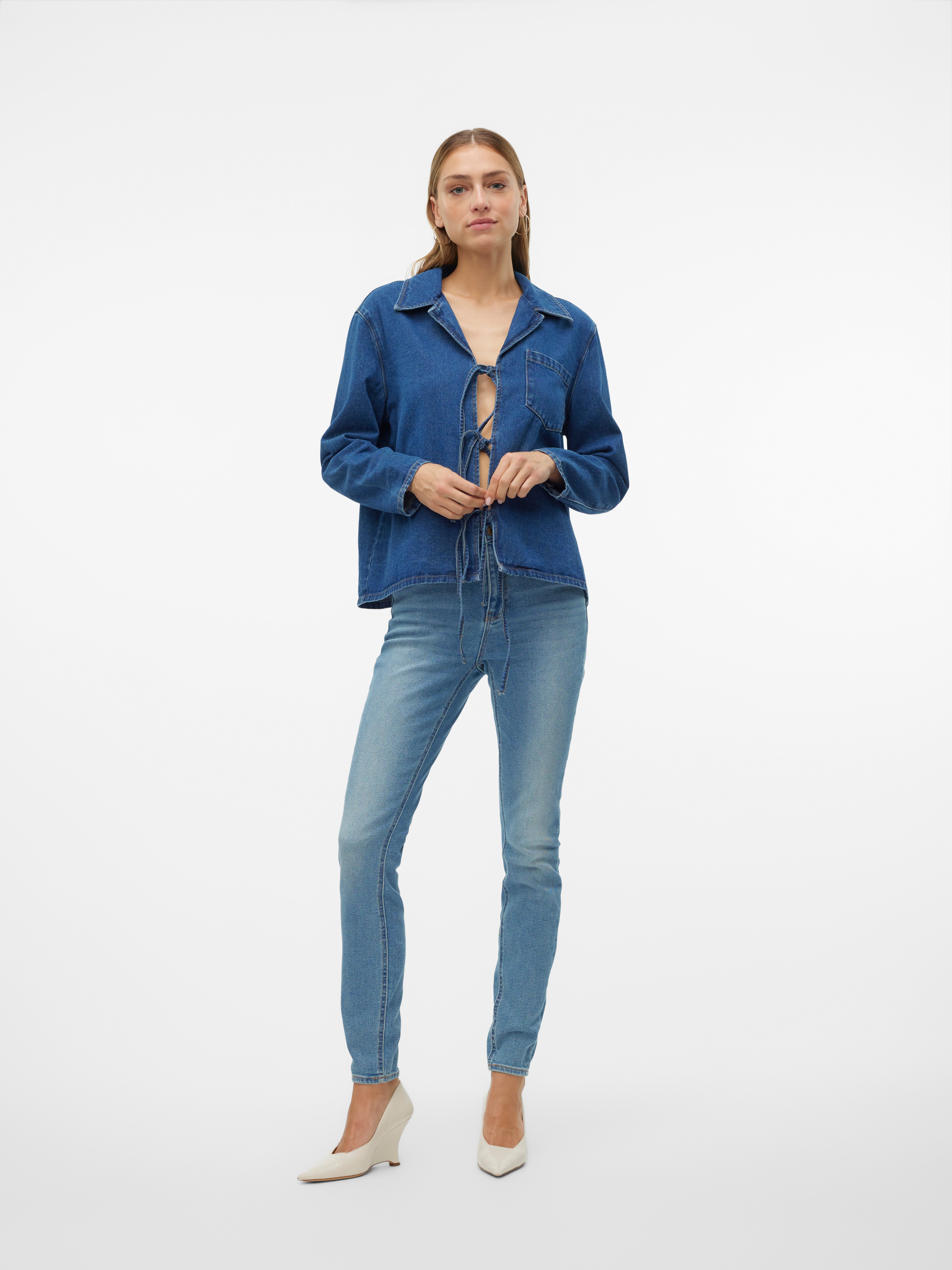 VMSOPHIA Hög midja Slim Fit Jeans