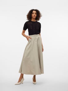 Vero Moda VMTARA Korkea vyötärö Pitkä hame -Abbey Stone - 10311428