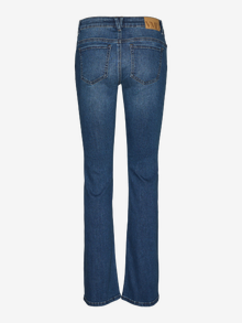 Vero Moda VMSYLVIA Matala vyötärö Bootcut fit Farkut -Dark Blue Denim - 10311486