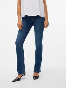 Vero Moda VMSYLVIA Matala vyötärö Bootcut fit Farkut -Dark Blue Denim - 10311486