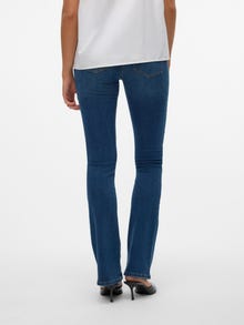 Vero Moda VMSYLVIA Matala vyötärö Bootcut fit Farkut -Dark Blue Denim - 10311486