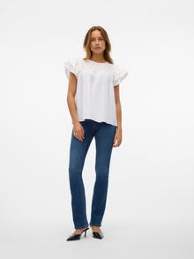 Vero Moda VMSYLVIA Matala vyötärö Bootcut fit Farkut -Dark Blue Denim - 10311486