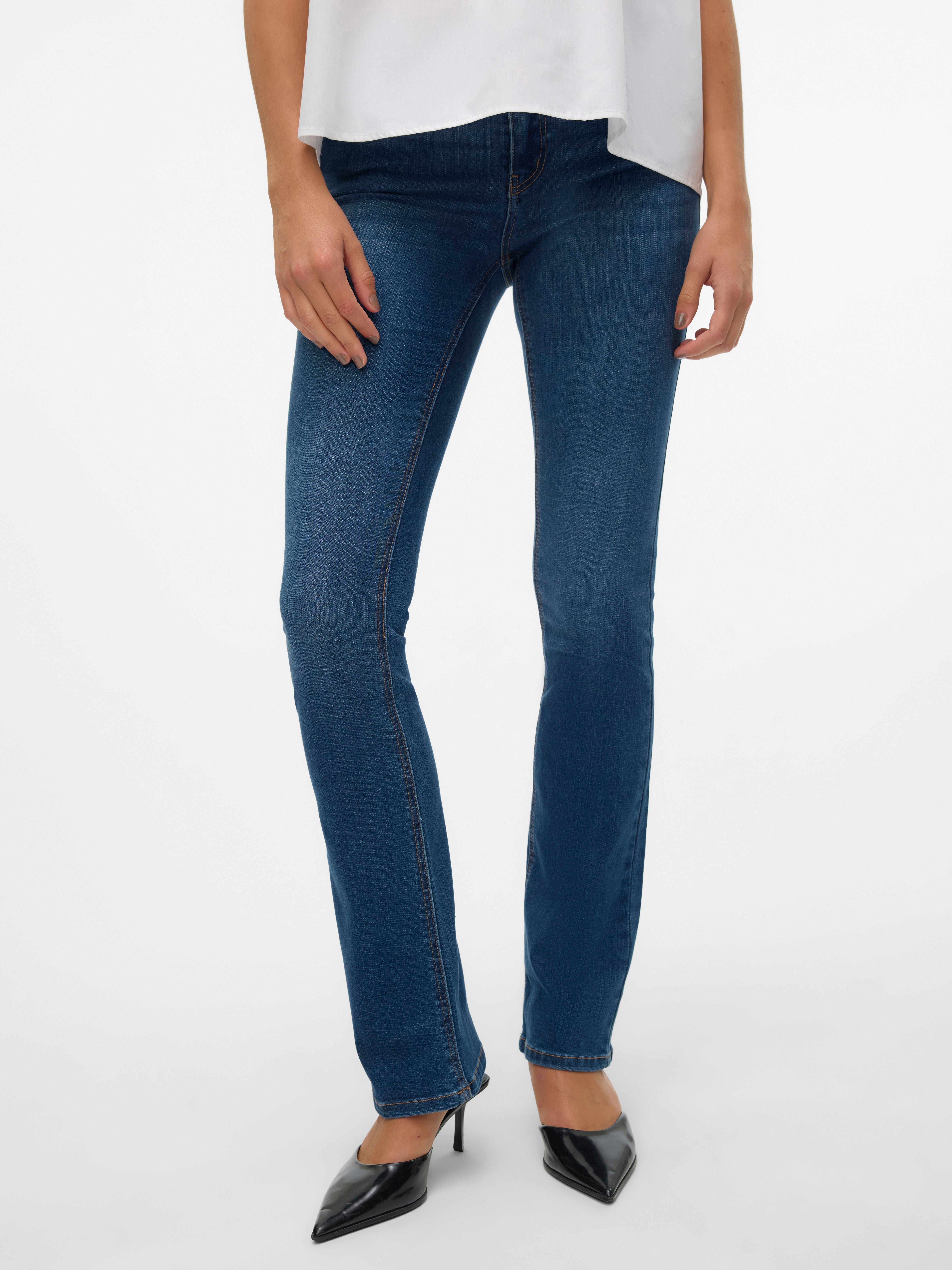 Jeans Donna VX VONXURY – Vita Alta Modellante, Pull-on Svasato Bootcut, Tessuto Elastico (98% Cotone, 2% Elastan), Comfort Elevato