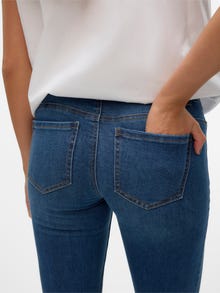 Vero Moda VMSYLVIA Matala vyötärö Bootcut fit Farkut -Dark Blue Denim - 10311486