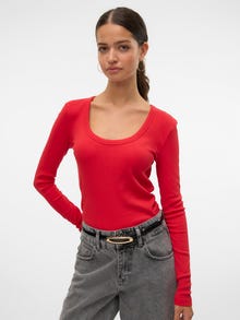 Vero Moda VMLIA Tops -Racing Red - 10311490