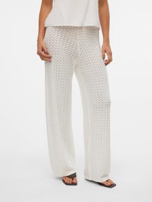 Vero Moda VMIBERIA Høyt snitt Bukser -Snow White - 10311502