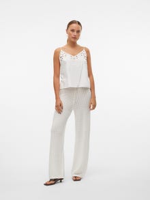 Vero Moda VMIBERIA Høyt snitt Bukser -Snow White - 10311502